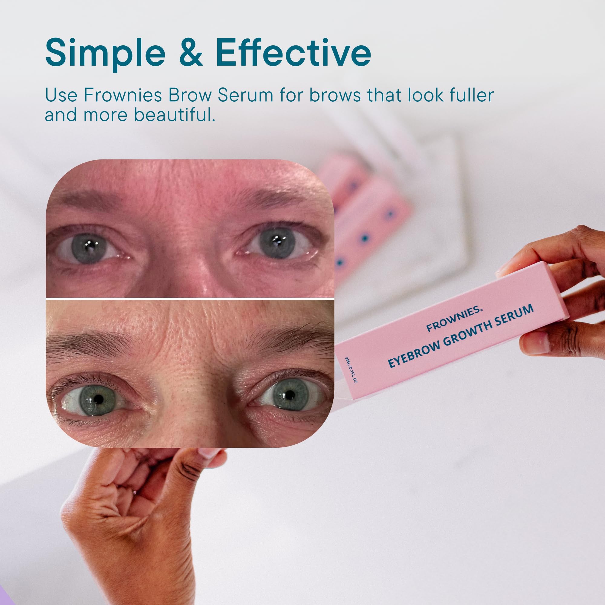 Frownies Brow Serum – Fuller, Darker Brows with Peptide & Plant Blend