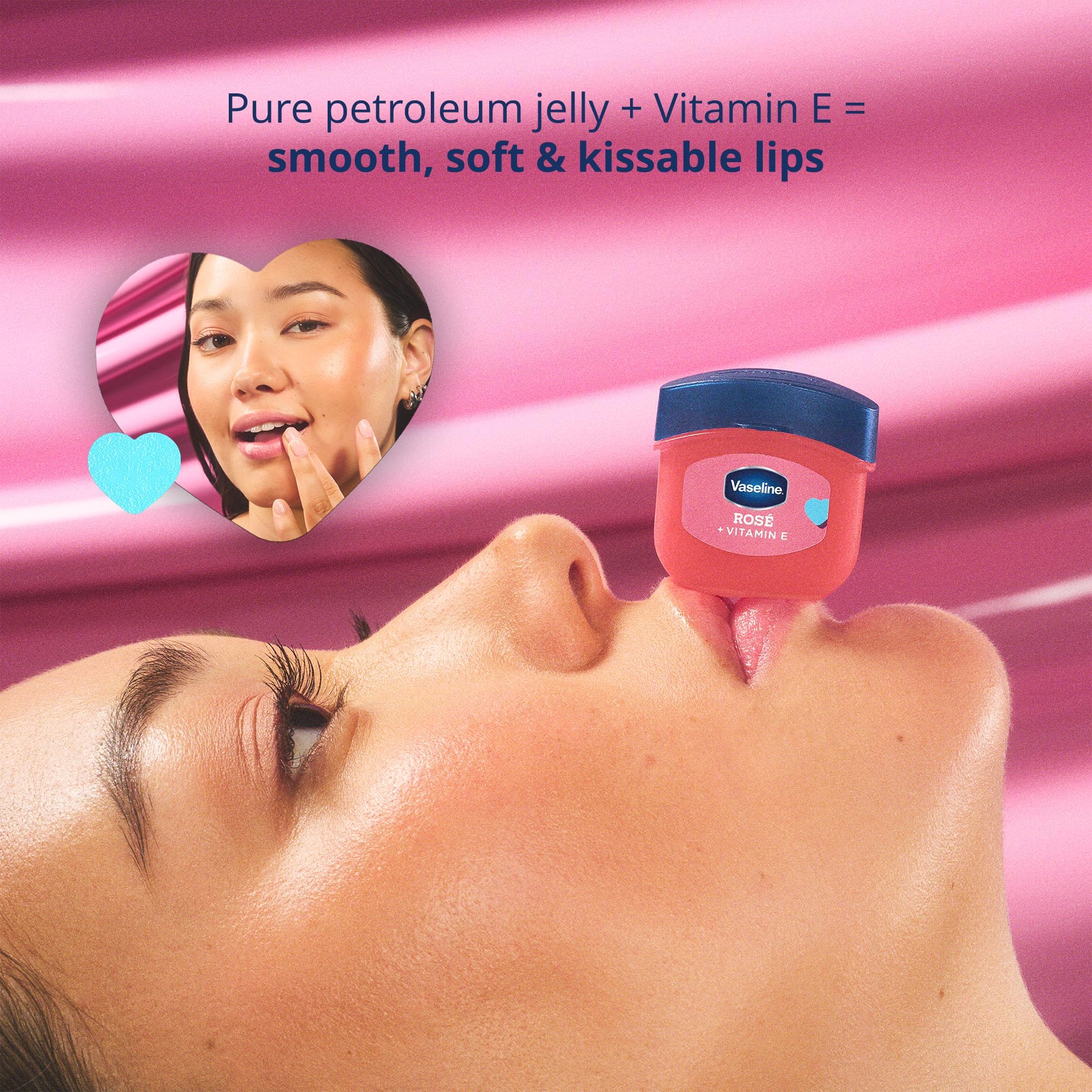 Vaseline Lip Therapy Mini Tinted Lip Balm Set – Rose Tint + Wild Berry (Vitamin E) 0.25 oz Each