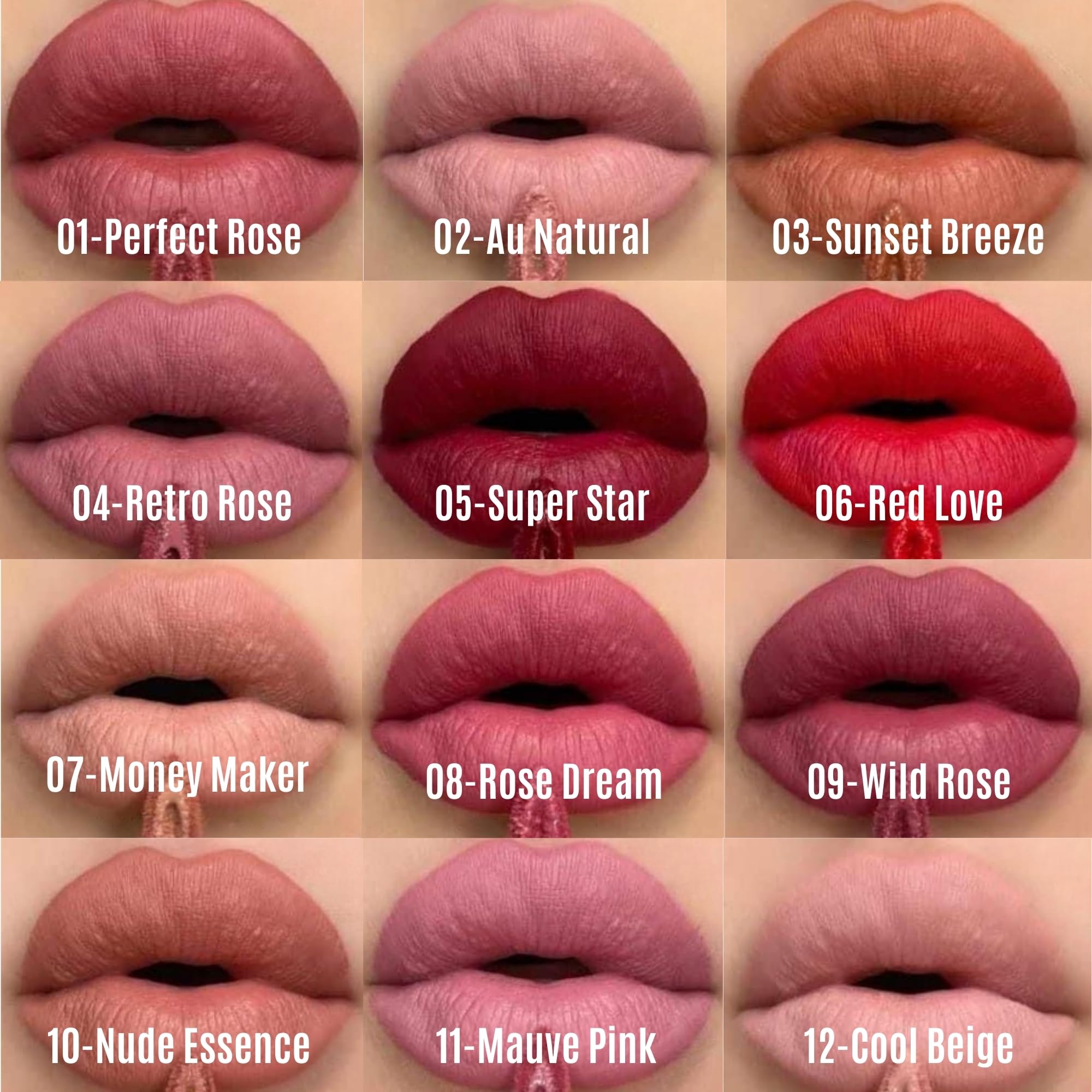 FARMASi Matte Liquid Lipstick – Long-Lasting, Ultra-Comfortable, Pure Pigments in Perfect Rose