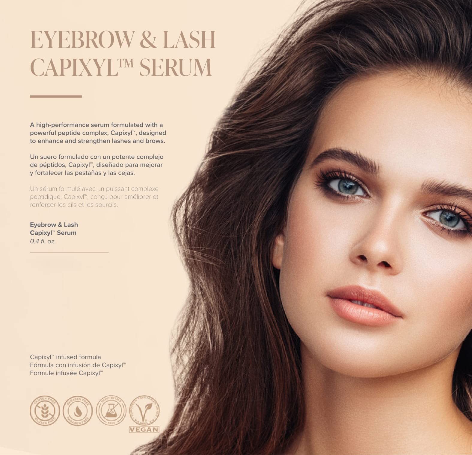 FARMASi Sérum Sourcils et Cils – Croissance, Épaisseur et Longueur, 0,4 fl oz