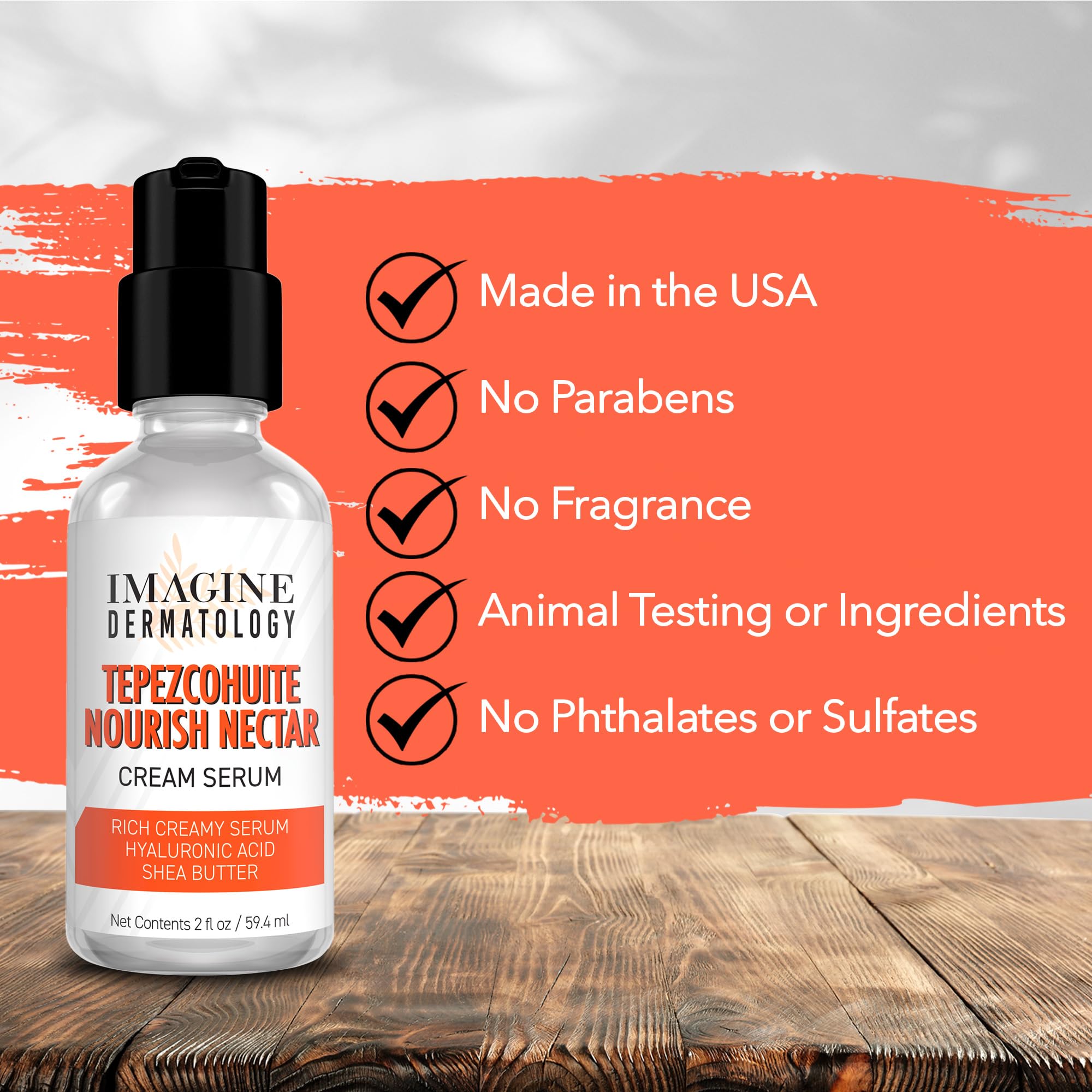 Imagine Dermatology Nourish Nectar cream texture close-up showing rich hydration