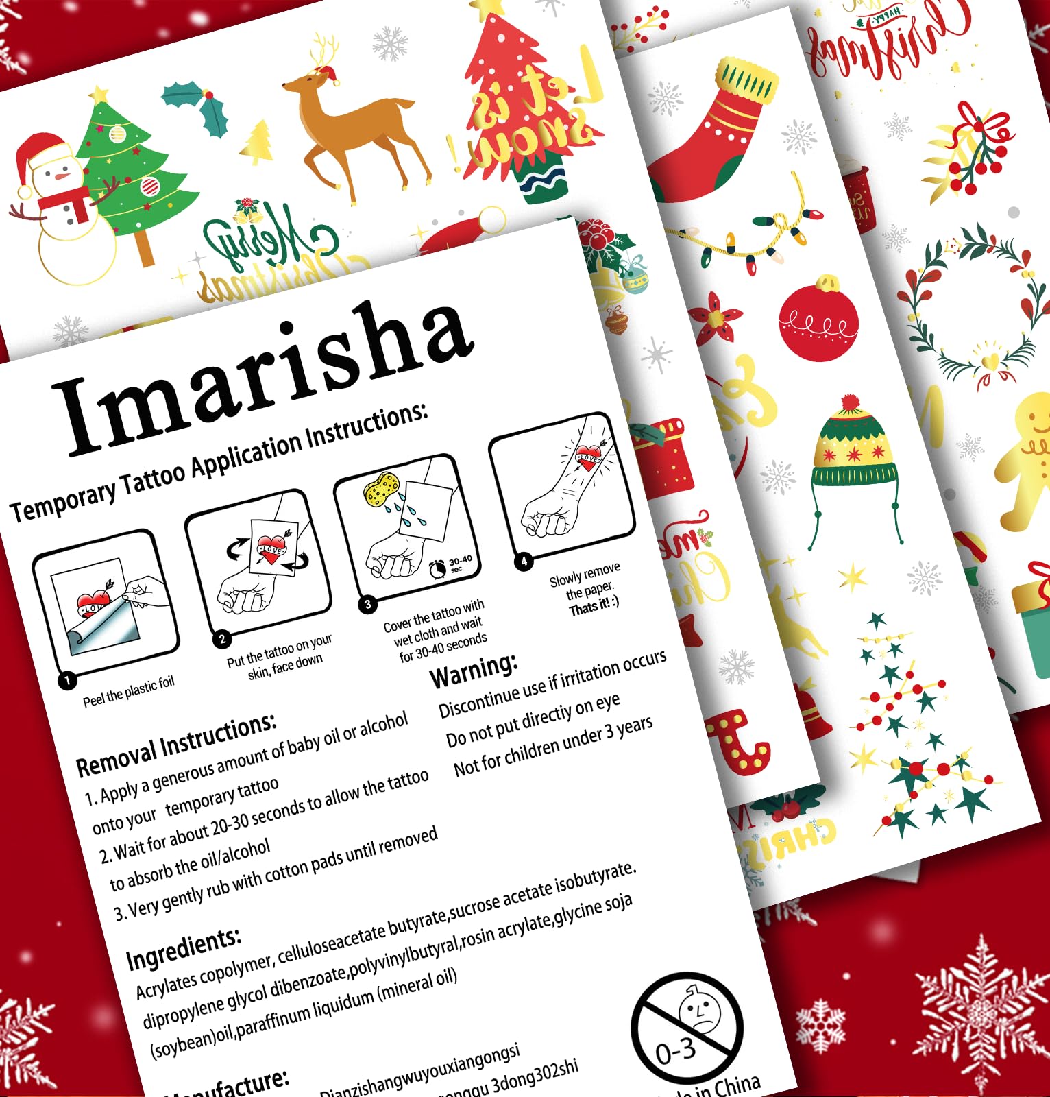Imarisha 6x8-2inch sheets offer versatile size for hands, arms, or gifts