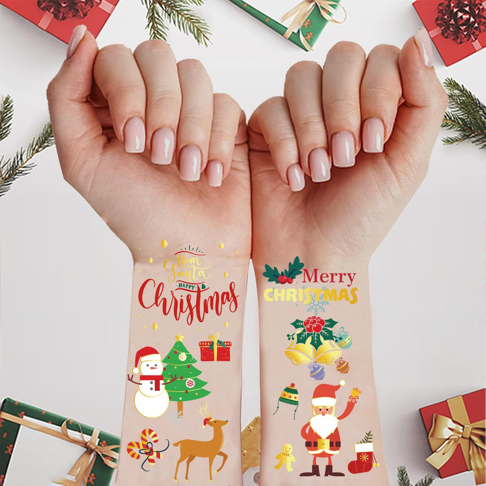 Imarisha Christmas tattoos are waterproof and long lasting for outdoor holiday activities