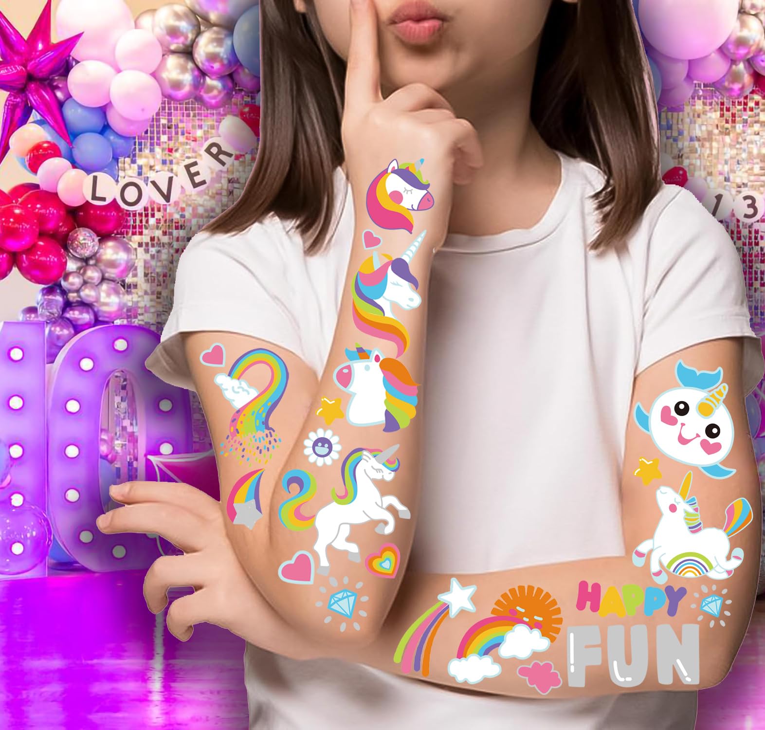 Imarisha perfect party favors with unicorn tattoos for birthdays
