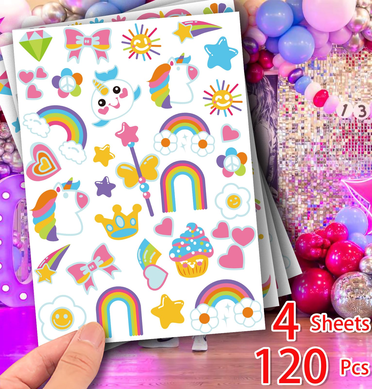 Imarisha unicorn tattoos with vibrant colors for celebrations