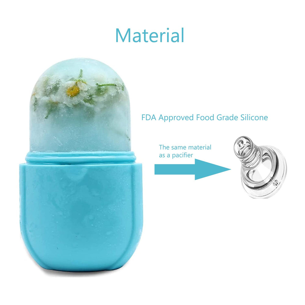 IMEASY eye ice roller shown on under-eye area, helping de-puff.