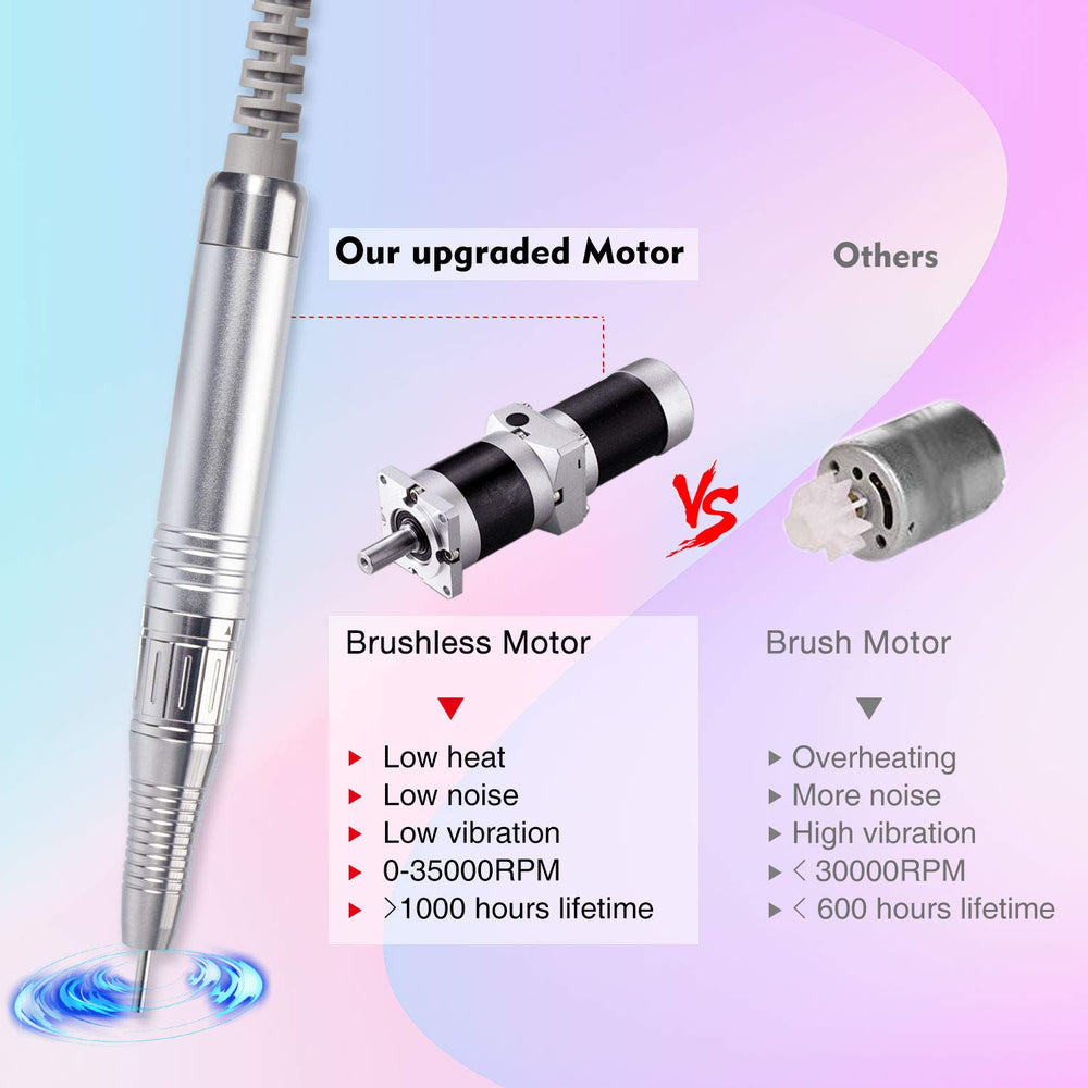 IMENE brushless motor delivers smooth, quiet operation for comfortable long sessions