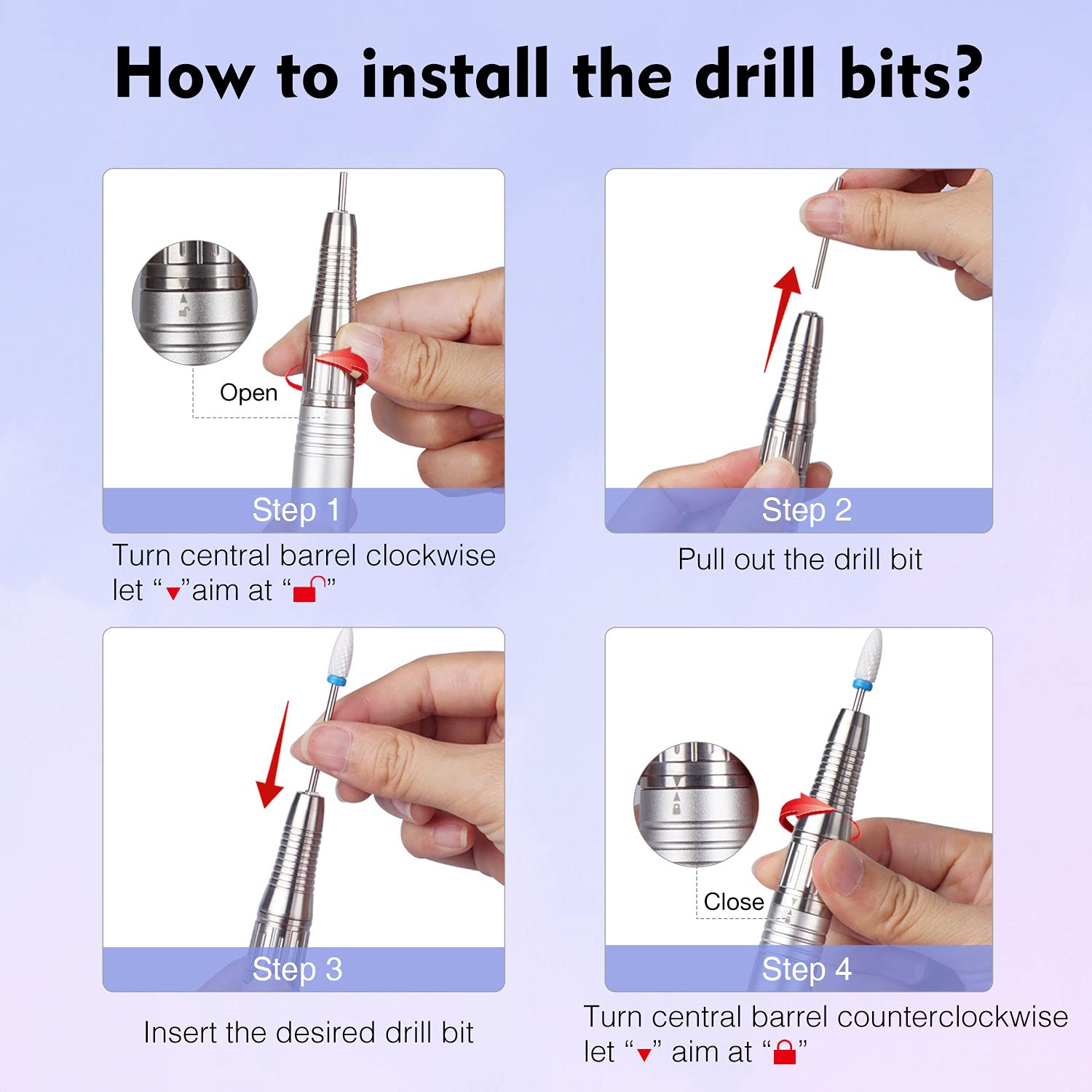 IMENE drill offers forward and reverse rotation for both hands