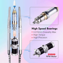 IMENE portable rechargeable design frees you from outlets during on-the-go nail care