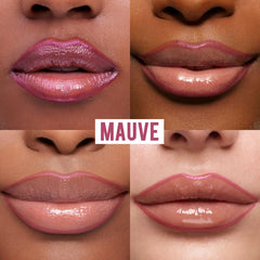 iMethod Lip Stain swatch on skin demonstrates high pigment and bold mauve shade.