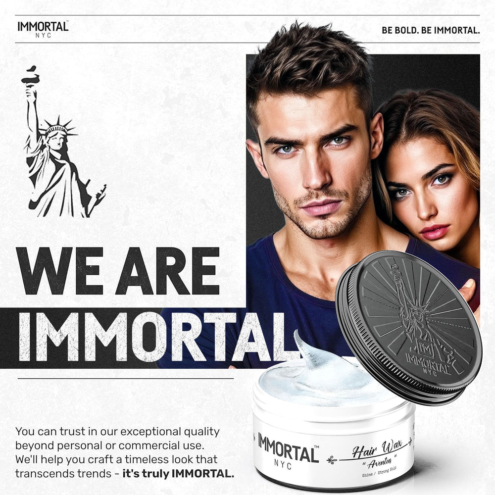 Immortal NYC Aventus 5.07 oz jar delivering long-lasting hold