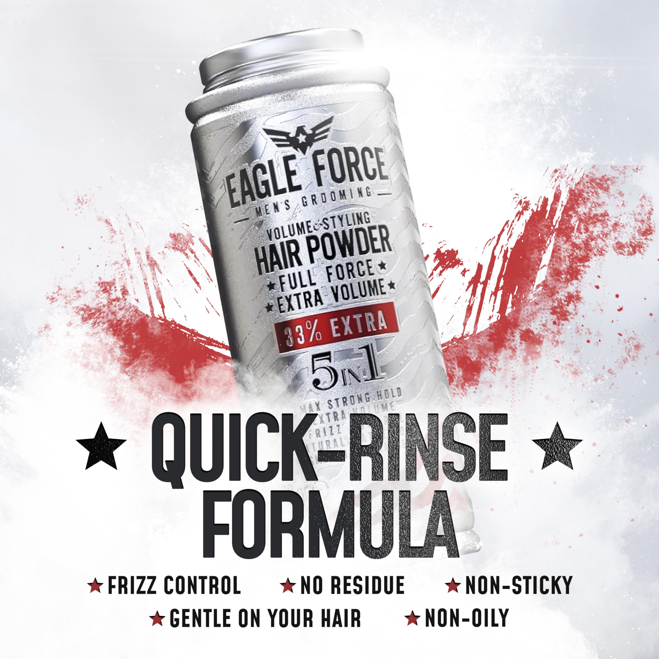 Immortal NYC Eagle Force strong-hold focus keeps your style secure all day.