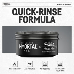 Immortal NYC Iconic Man Pomade used during active lifestyle for moisture resistance.