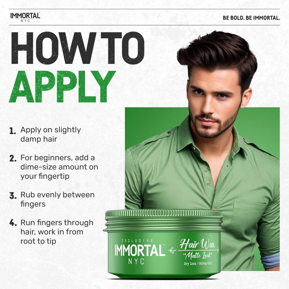 Immortal NYC Matte Look Hair Wax dry natural look after styling