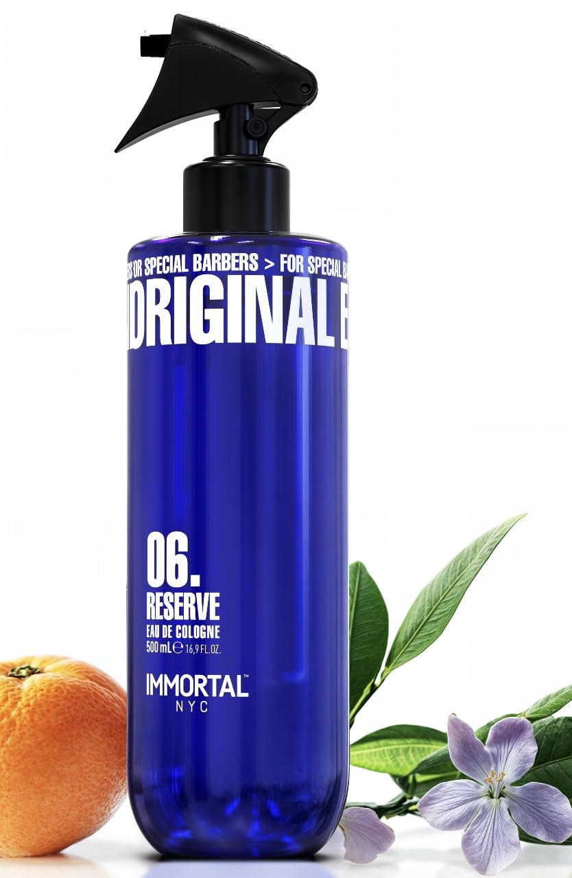 Immortal NYC Reserve 06 bottle spray for everyday refreshment after shaving.