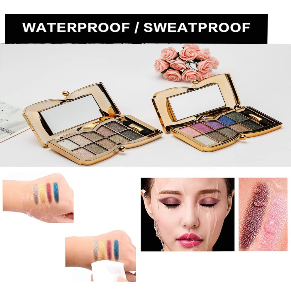 Impeccablery glitter eyeshadow palette natural-shimmer neutrals for everyday looks.
