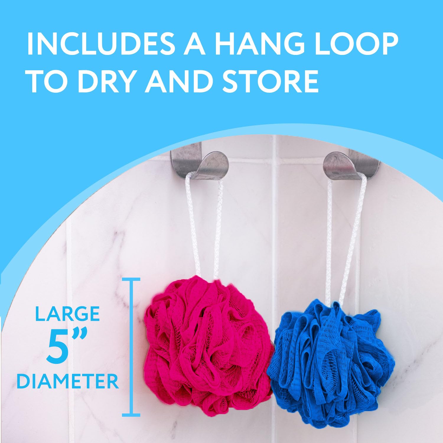 IMPRESA 6-pack loofahs provide a practical gift idea for friends and family