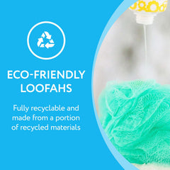 IMPRESA loofah sponge pack highlights durable, quick-drying body scrubbers for home and travel