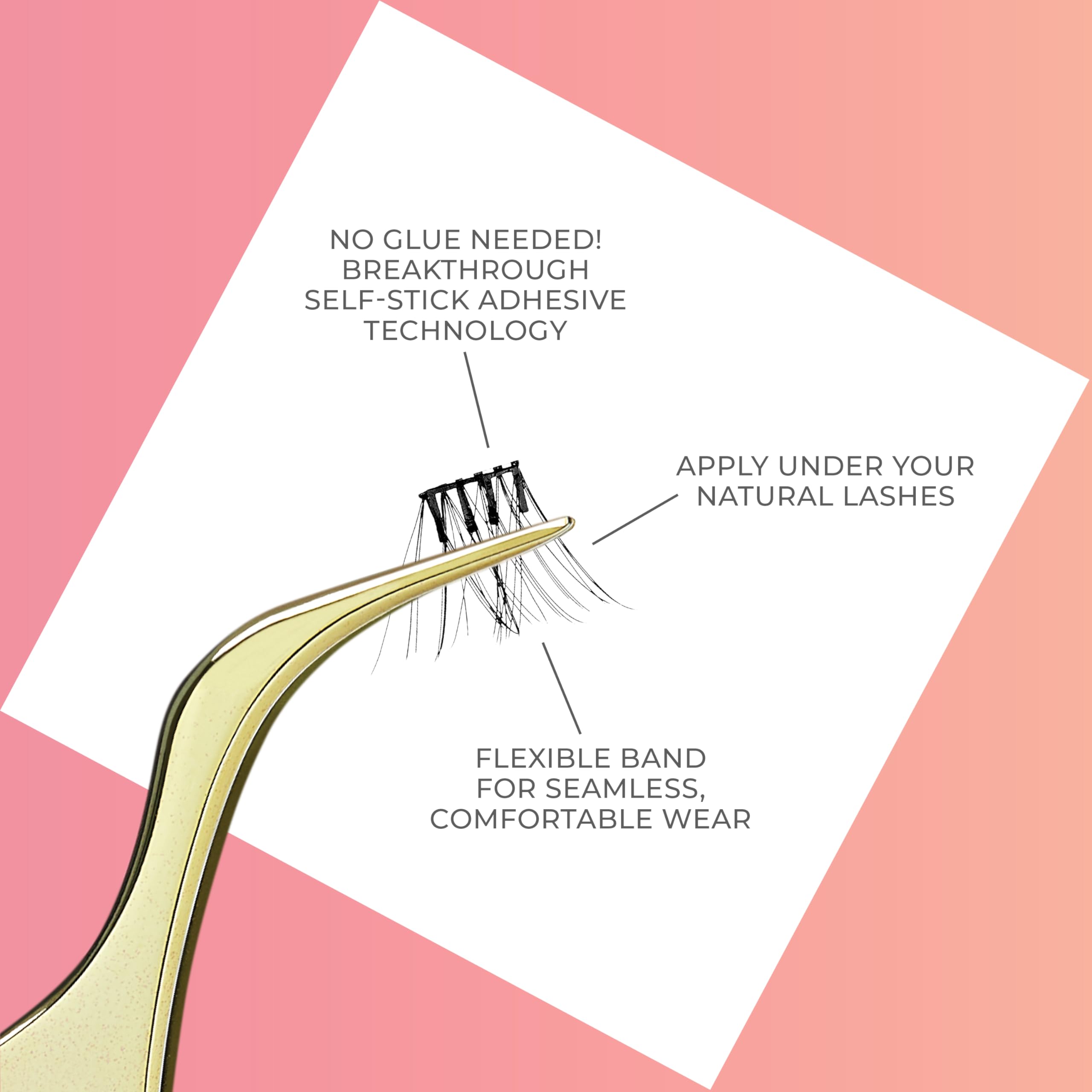 imPRESS Falsies no-glue-needed technology enables fast, clean application.