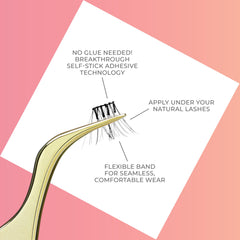 imPRESS Falsies no-glue-needed technology enables fast, clean application.