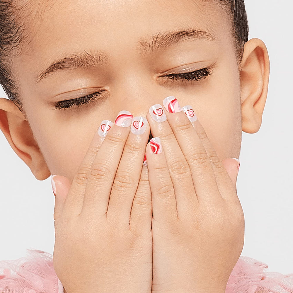 imPRESS KISS kids nails with removable tabs, easy glue-free application