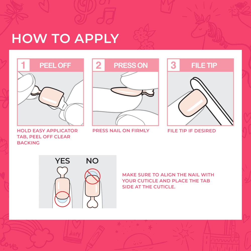 imPRESS No Glue press-on nails in pink enable easy, mess-free application for children