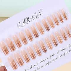 IMRAIN nude squoval fake nails offering seamless coverage