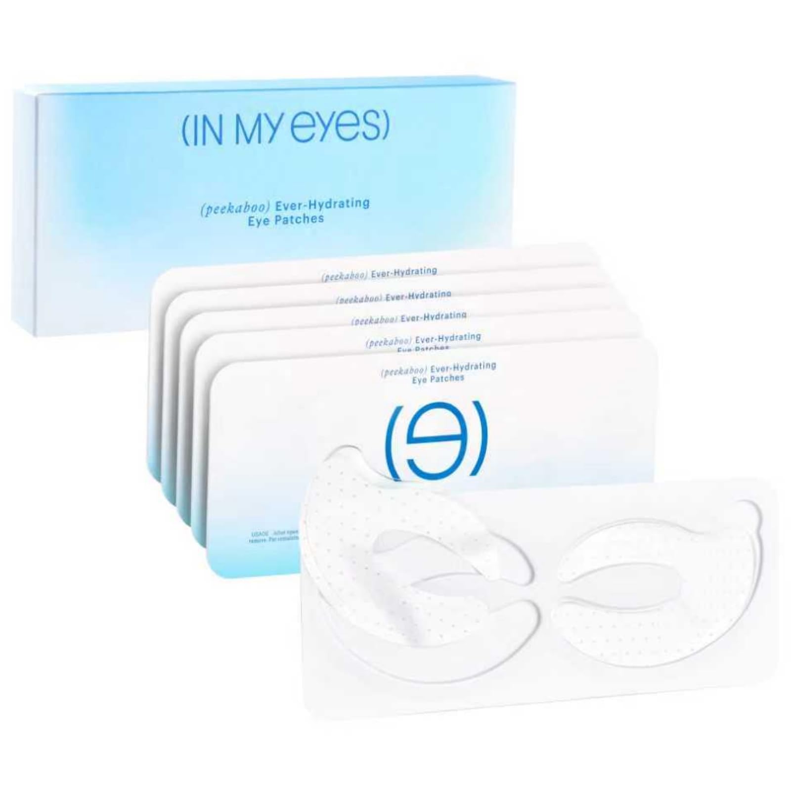 In My Eyes caffeine-hyaluronic under-eye patches provide 360° coverage for refreshed, hydrated eyes.