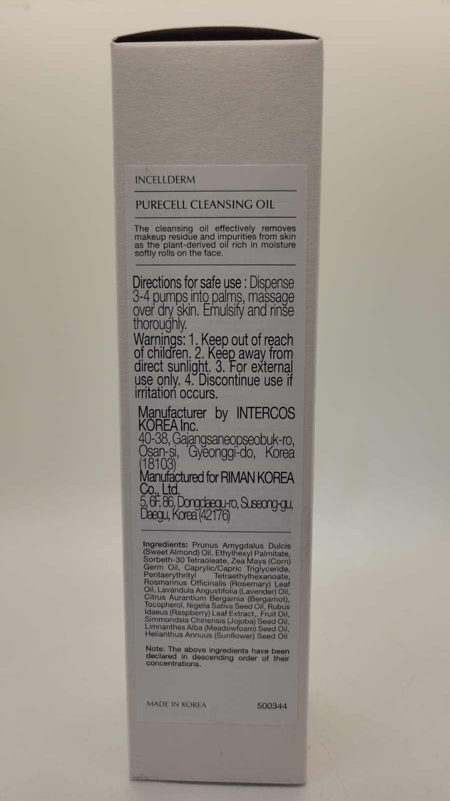 INCELLDERM PureCell Cleansing Oil night routine setup showing effortless cleanse.