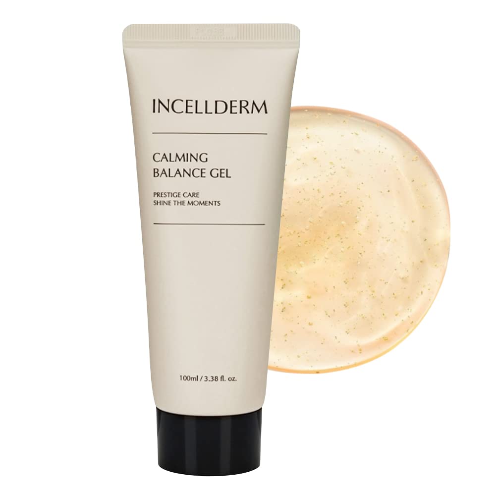 INCELLDERM Riman Calming Balance Gel bottle dispensing lightweight hydration.