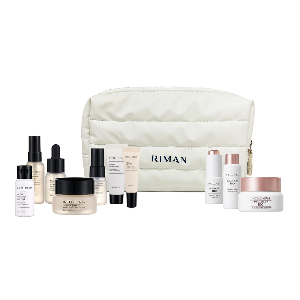 INCELLDERM Riman cleanser powder with papain exfoliates gently for refreshed skin