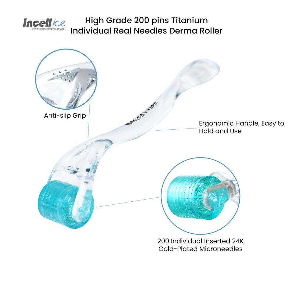 Ergonomic handle on the INCELLICE roller improves grip during use