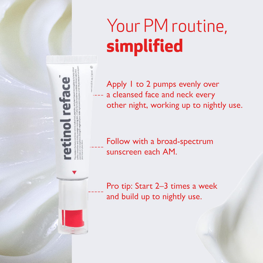 INDEED Labs Retinol Reface packaging emphasizes clean, paraben-free formulation.
