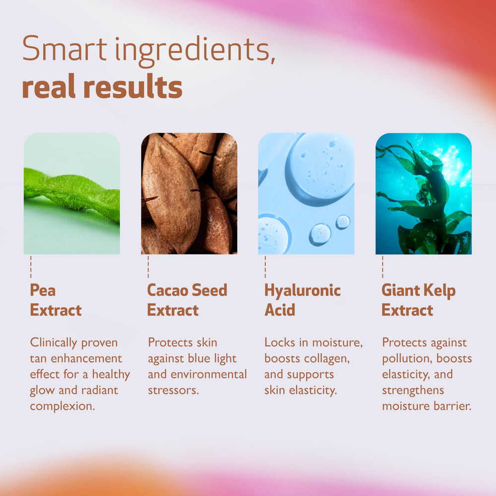 Indeed Nanobronze glow closeup highlights radiant skin after use.