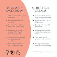 Indian Meadow Herbals Love Your Face Cream jar with creamy texture for indulgent moisture