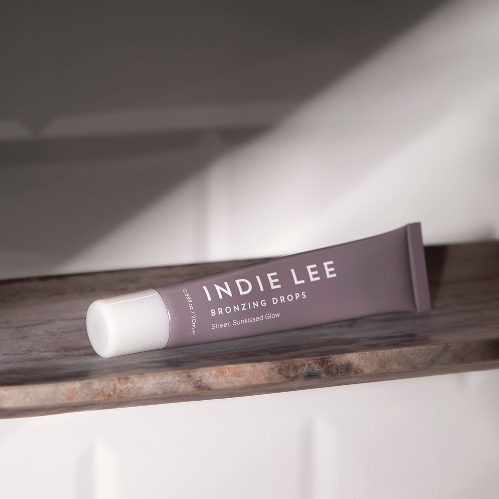Indie Lee Bronzing Drops: blend into body lotion for bronzed shimmer.