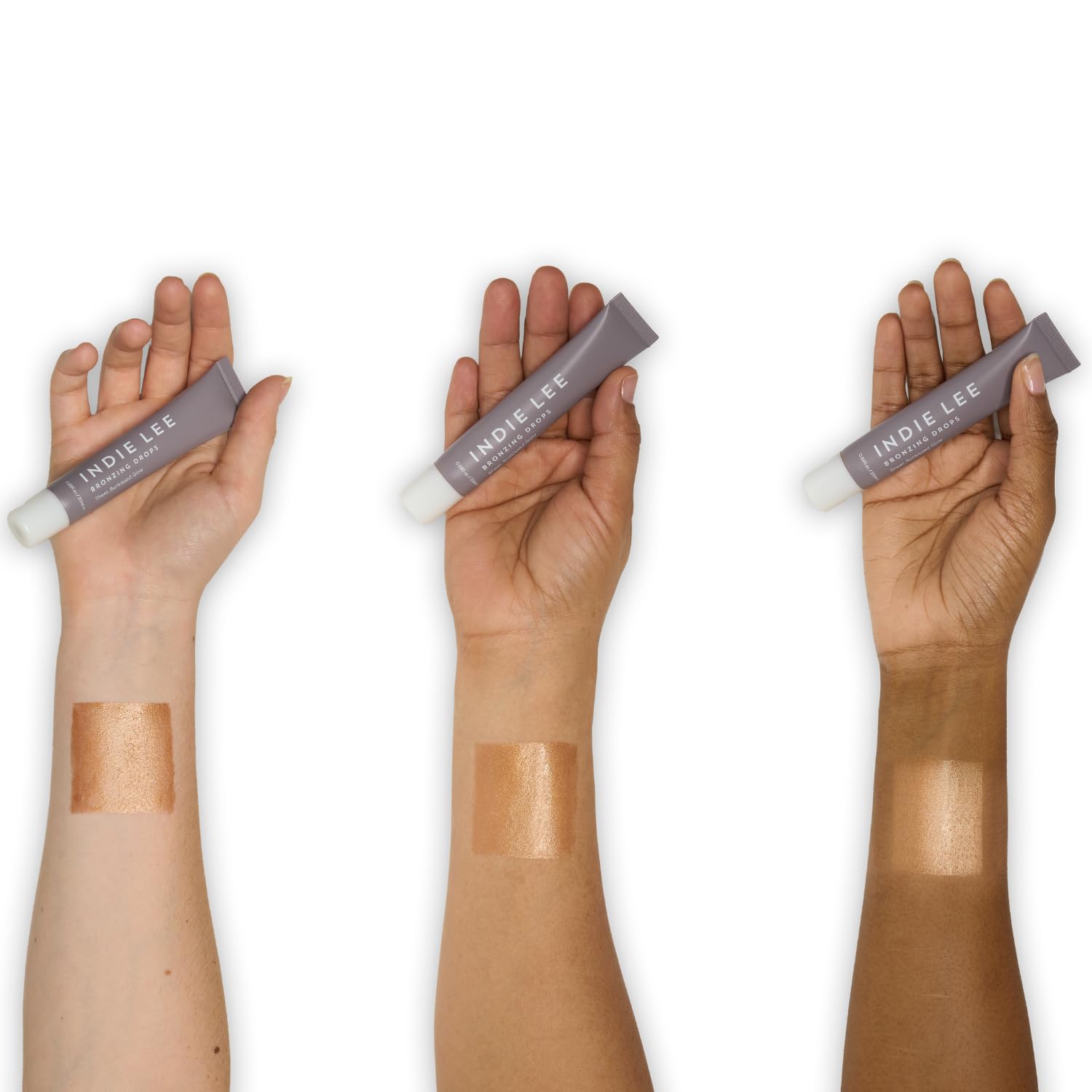 Indie Lee Bronzing Drops' silky liquid texture blends easily for a light, buildable tint.