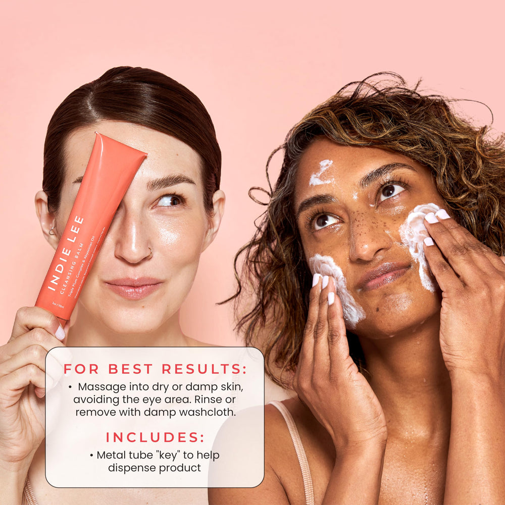 Indie Lee cleansing balm promoting skin radiance and brightness
