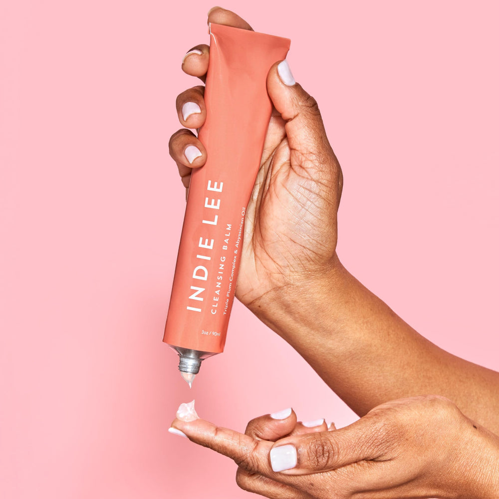 Indie Lee cleansing balm removing SPF and makeup effectively