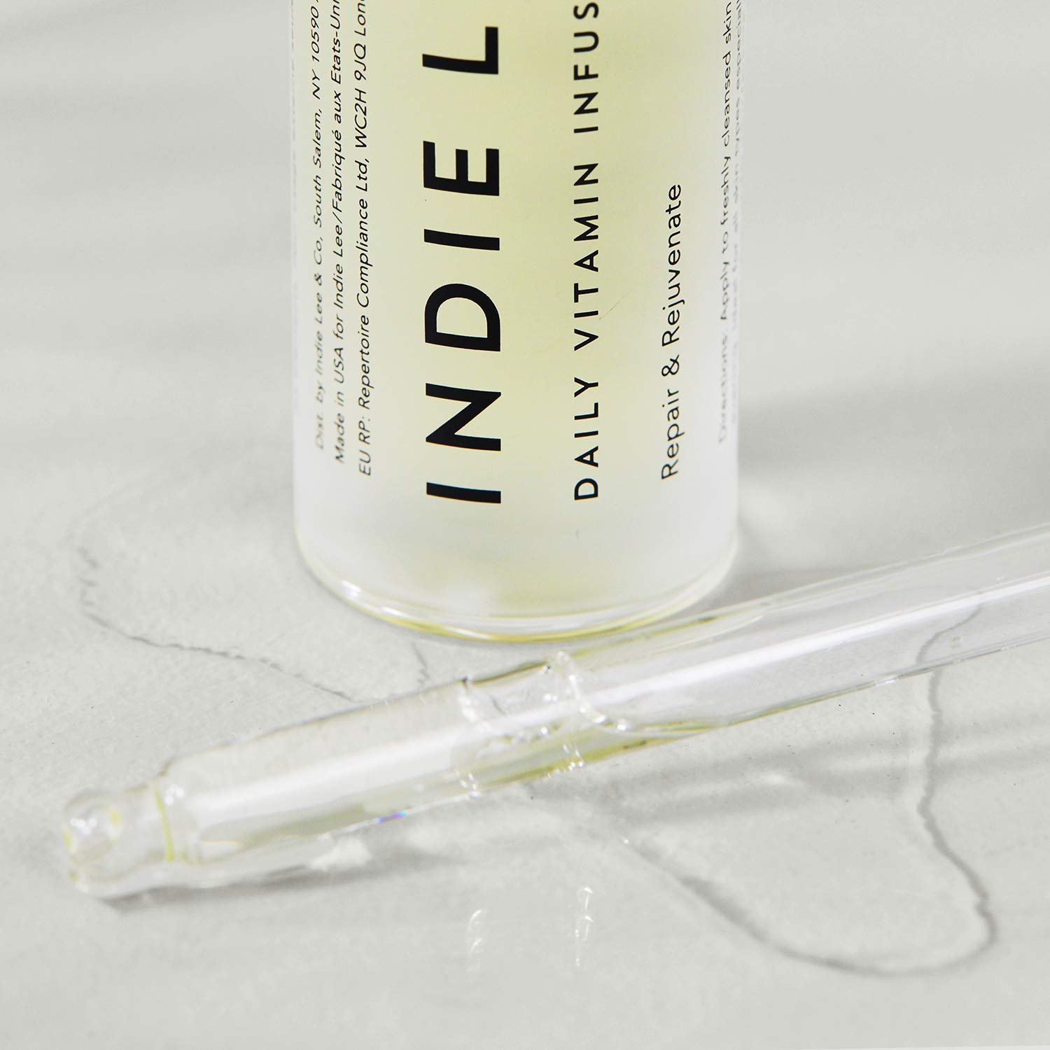 Indie Lee Daily Vitamin Infusion with rosehip oil indicates antioxidant nourishment