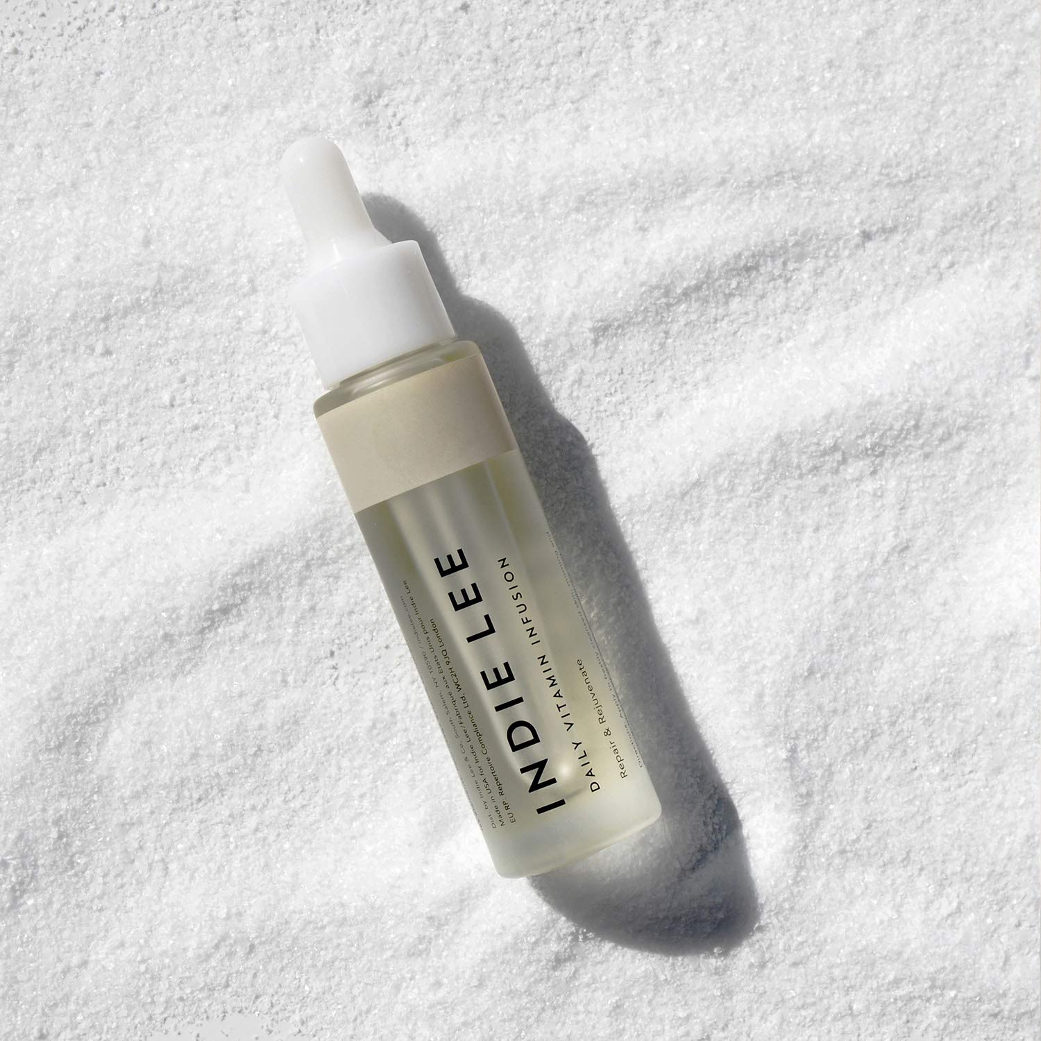 Indie Lee Daily Vitamin Infusion with squalane ingredient emphasizes lasting hydration