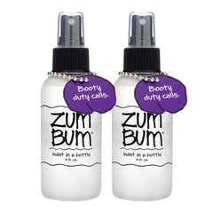 Indigo Wild Zum Bum Bidet bottle front shows portable refreshing spray for on-the-go care.