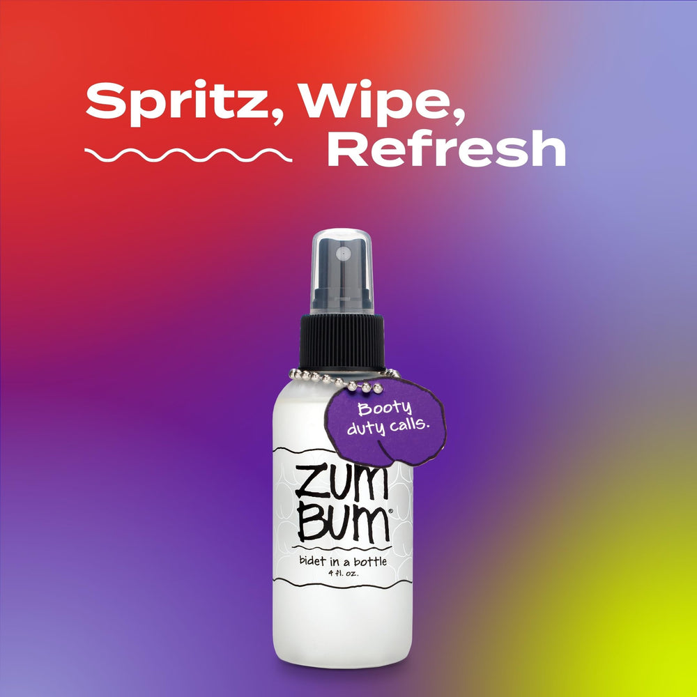 Indigo Wild Zum Bum Bidet pump-dispense demonstrates easy application on toilet paper.