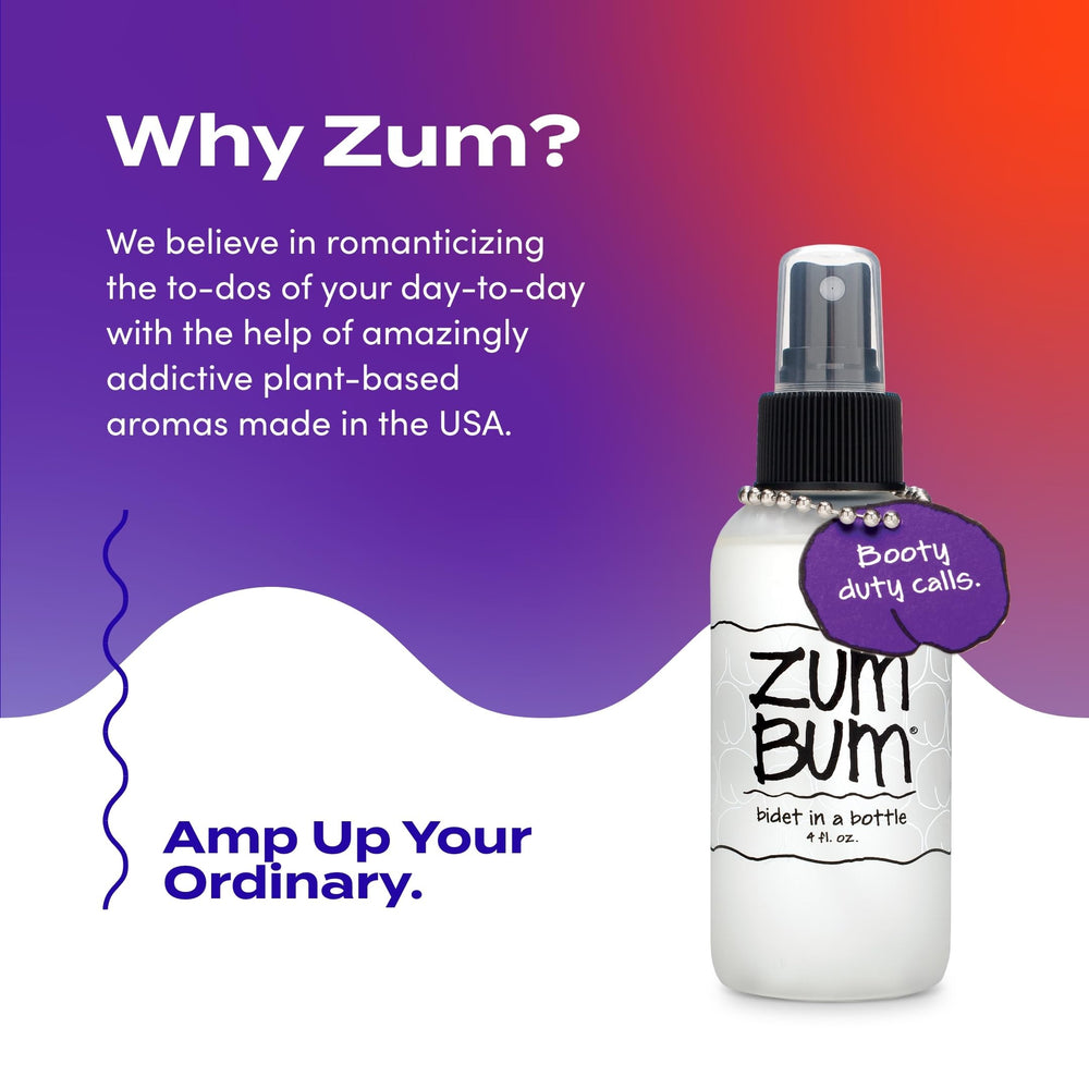 Indigo Wild Zum Bum Bidet made-in-usa branding on bottle adds trust and quality.