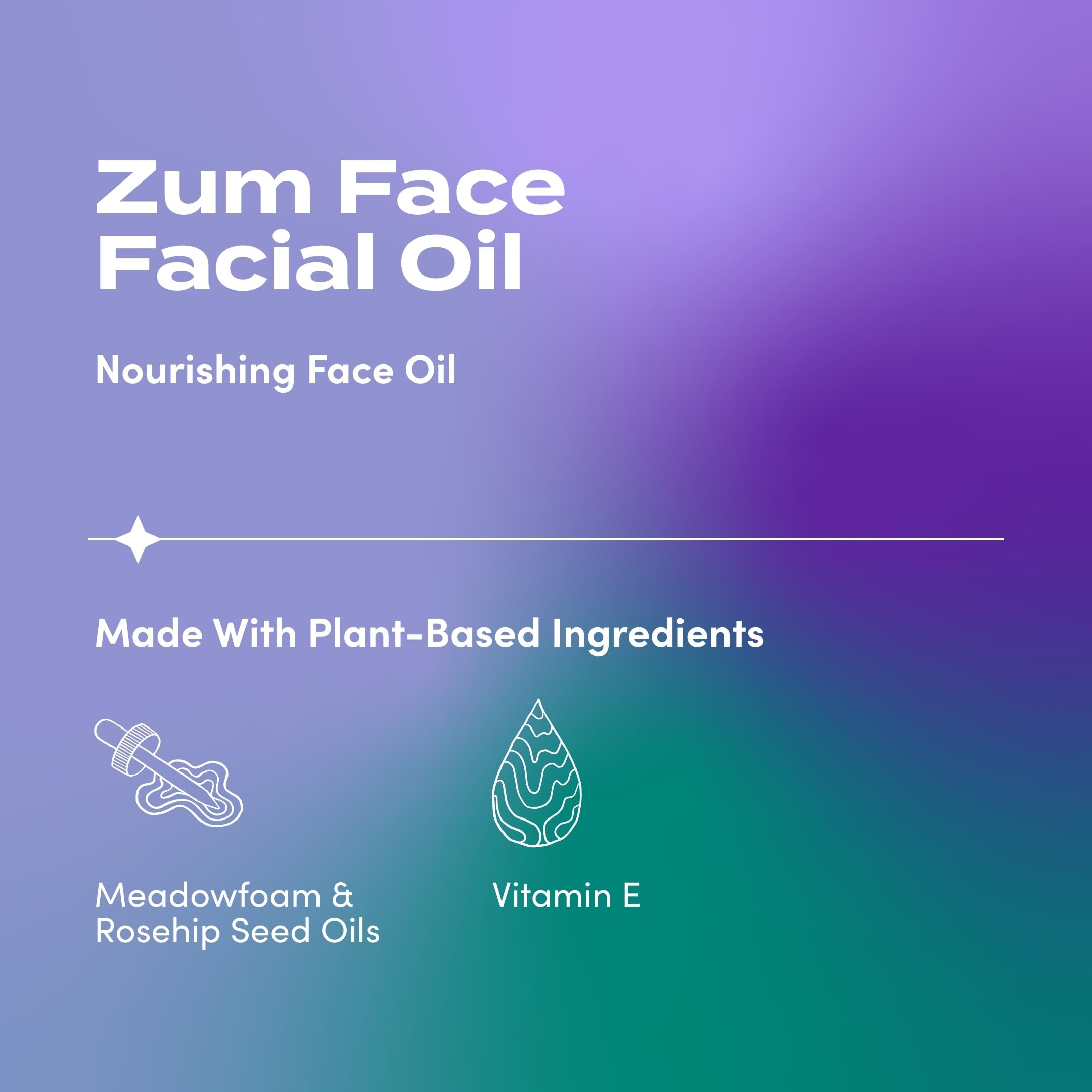 Indigo Wild Zum Face Oil label packaging highlights cruelty-free, USA-made skincare