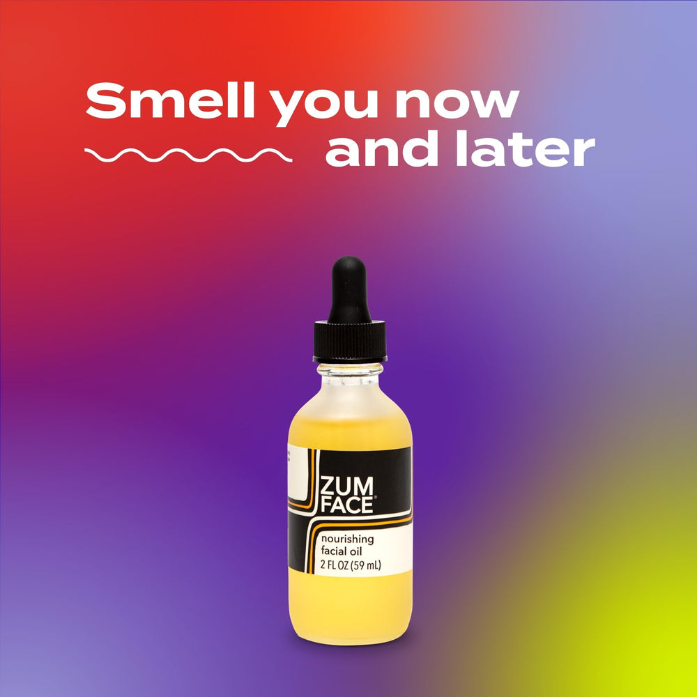Indigo Wild Zum Face Oil texture close-up demonstrates silky, quick-absorb hydration