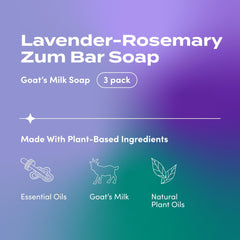 Indigo Wild Zum Goat's Milk Soap Bar close-up showing creamy texture