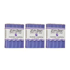 Indigo Wild Zum Goat's Milk Soap Bar packaging with lavender-rosemary scent