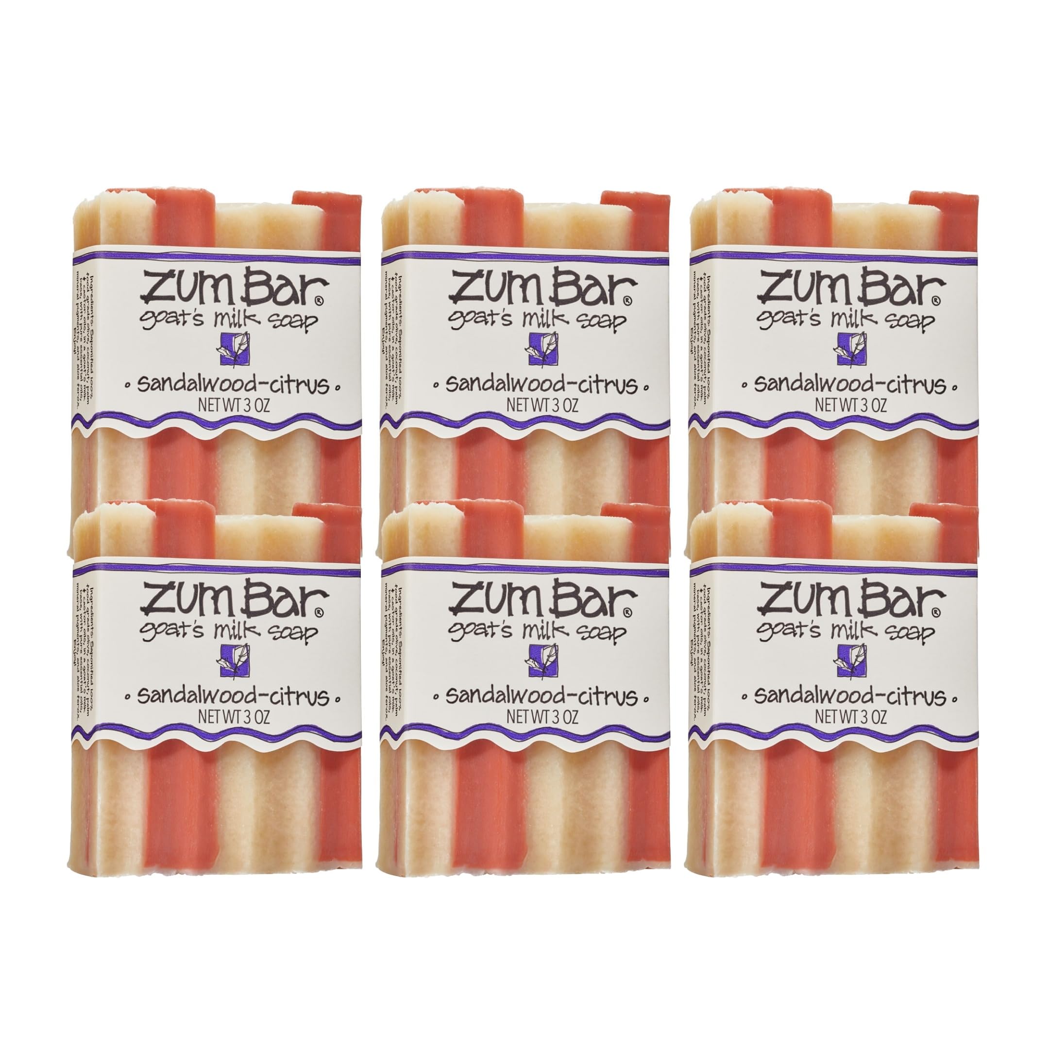 Indigo Wild Zum Goat Milk Soap bar packaging highlights natural ingredients for gentle cleansing.