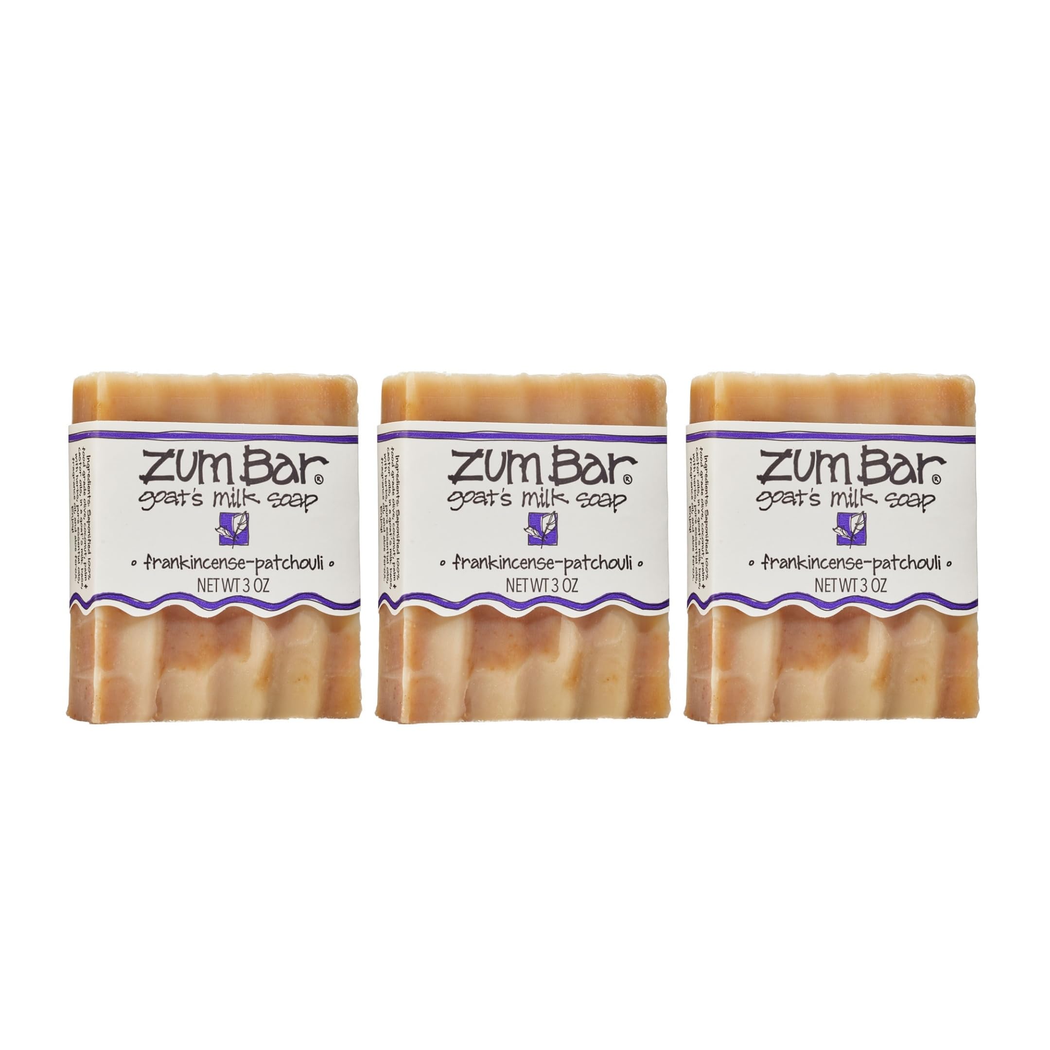 Indigo Wild Zum Goat's Milk Soap Bar with frankincense-patchouli for nourishing skin